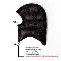 Mens Winter Cycling Neck Gaiter And Mask Combo Warm Fleece-Lined Down Hat For Cold Weather Ride