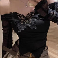 New Shirt Women's Butterfly Embroidery