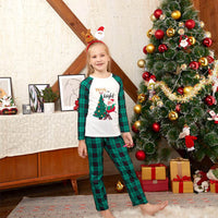 Home Wear Christmas Print Parent-child Pajamas Set
