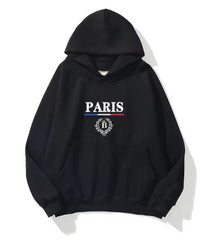 Double-layer Hat European Size Fleece-lined Pullover Sweater Men