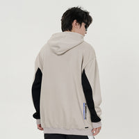 Stitching Contrast Color Hooded Sweatshirt Men