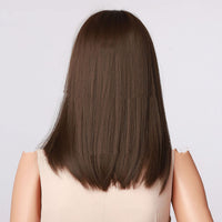 High Temperature Silk Bangs Black And Brown Shoulder Wig To Modify The Face Shape