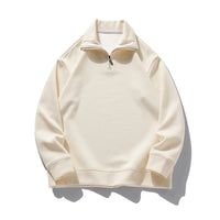 Fleece-lined Half Zipper Polo Shirt Sweater