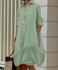 Women's Solid Color Fashion Single-breasted Hollow-out Long-sleeved Shirt