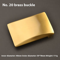 Pure Brass Belt Buckle Outer Wear Smooth Buckle Plate Pant Belt Buckle Accessories Female Belt Buckle Brass Belt Buckle