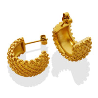 French-style C-shaped Cross Diamond-pattern New Summer Earrings