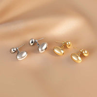 Fashion Electroplated Round Metal Stud Earrings