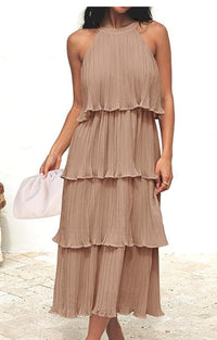 Womens Fashionable Casual Elegant Halterneck Dress