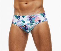 Men's Swimming Briefs With Printed Stitching To Prevent Embarrassment