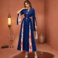 Desert Starry Sky Dark Blue Gown Hand-Inlaid