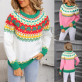 Vintage Green Pullover Women's Autumn And Winter Christmas