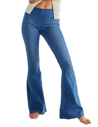 Low Waist Stretch Flared Jeans