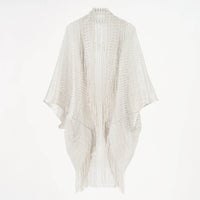 Shawl Gold And Silver Silk Split Shawl Vacation Bikini Blouse