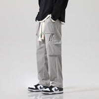 Men's Loose All-matching Corduroy Multi-pocket Straight Cargo Pants