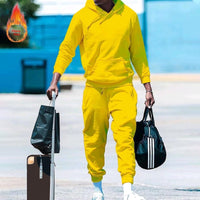 Men's Loose-Fit Two-Piece Sports Sweatshirt Set