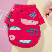 Dog Plus Fleece Warm Clothes Printed Pullover Sweater