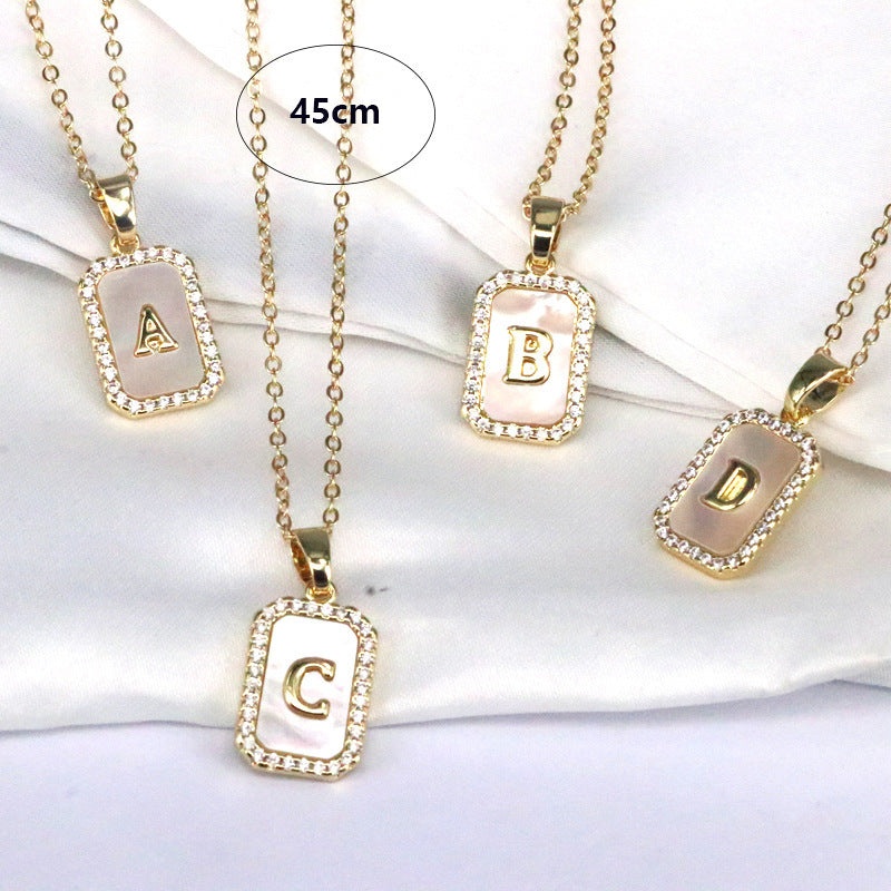 Shell Necklace Female 18K Valuable Prescription Brand 26 Letters