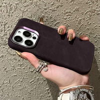 Leather Anti Drop Flannel Phone Case