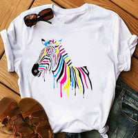Women's Short-sleeved T-shirt Printed Amazon Bottoming Shirt Plus Size