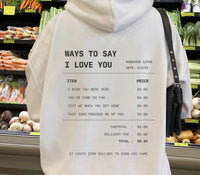 Letter Print Drop-shoulder Sleeve Hoodie Sweater