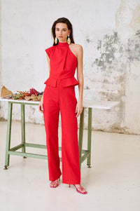 Fashionable Asymmetric Design Jumpsuit Slim Fit Slimming