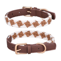 Soft Woven Prismatic Plaid Dog Collar