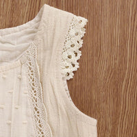 Lace Sleeveless Shorts Two-piece Suit