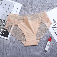 Women's Traceless Mid Waist Ice Silk Underwear