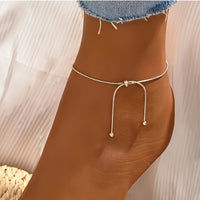 Adjustable Ball Bead Ankle Bracelet For Women