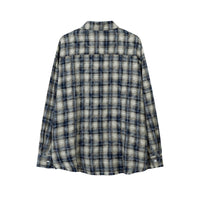 Fashion Personality Punk Plaid Loose Shirt Men