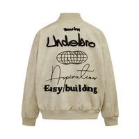 Letter Embroidery Creative Biker's Leather Jacket