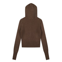 Womens Leopard-Print Star Embroidery Slimming Knitted Coat