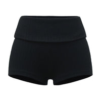 Sweet And Versatile Knitted Waistband Shorts