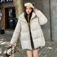 Womens Cozy Loose-fitting Cotton-padded Coat