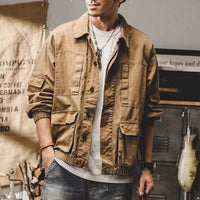 Men's Loose Retro Work Jacket Plus