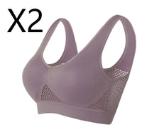 Breathable Bra Large Size No Steel Ring Hollowed Out Mesh