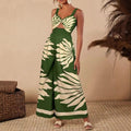 Printed Casual Fashion Jumpsuit With Straps For Women
