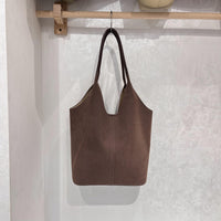 Deer-skin Suede Bucket BagAutumnwinter Underarmshoulder Bag For Women
