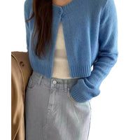 Socialite Style Short Temperamental Wool Knit Cardigan