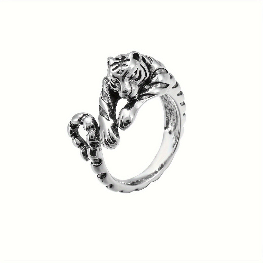 Tiger Open Ring Alloy Personality Retro