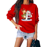 Merry Christmas Sweater Crew-Neck Red Long-Sleeve Pullover
