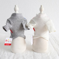 Striped Fake Suspenders Printed Sweater, Dog Clothes