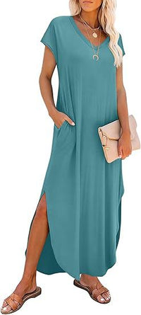 European And American Women's Casual Loose Long Dress