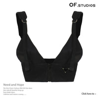 Elastic Waist Stitching Metal Adjustable Vest Accessories Top