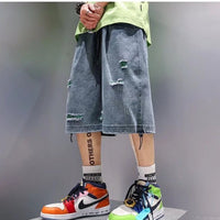 Men's And Women's Fashion Vintage Washed Denim Shorts