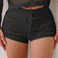 Sexy Hollow-Out Lace Bandage Hot Pants Beach Shorts