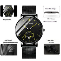 Trade Watch Stylish Black Technology Belt Refined Steel Korean Casual Calendar