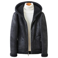 Lamb Cashmere Men's Thickened Coat Double Sided