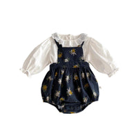 Baby Spring Clothes Small Floral Suspender Jumpsuit For Women