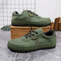 Men's Spring Breathable Outdoor Work Non-slip Wear-resistant Low-top Camouflage Training Shoes